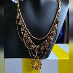 Elegant 2028 By 1928 Gold Tone Layered Necklace
